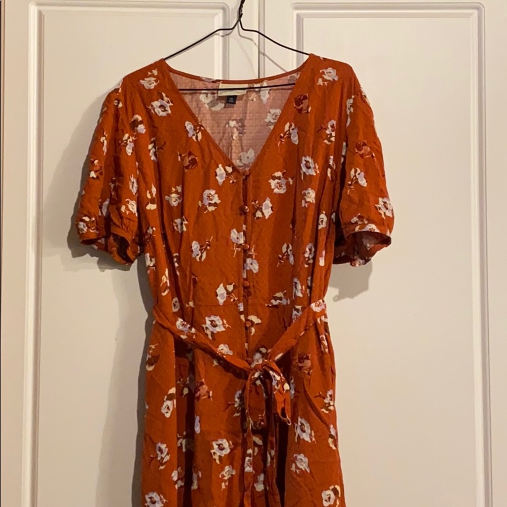 Orange Floral Universal Thread Dress